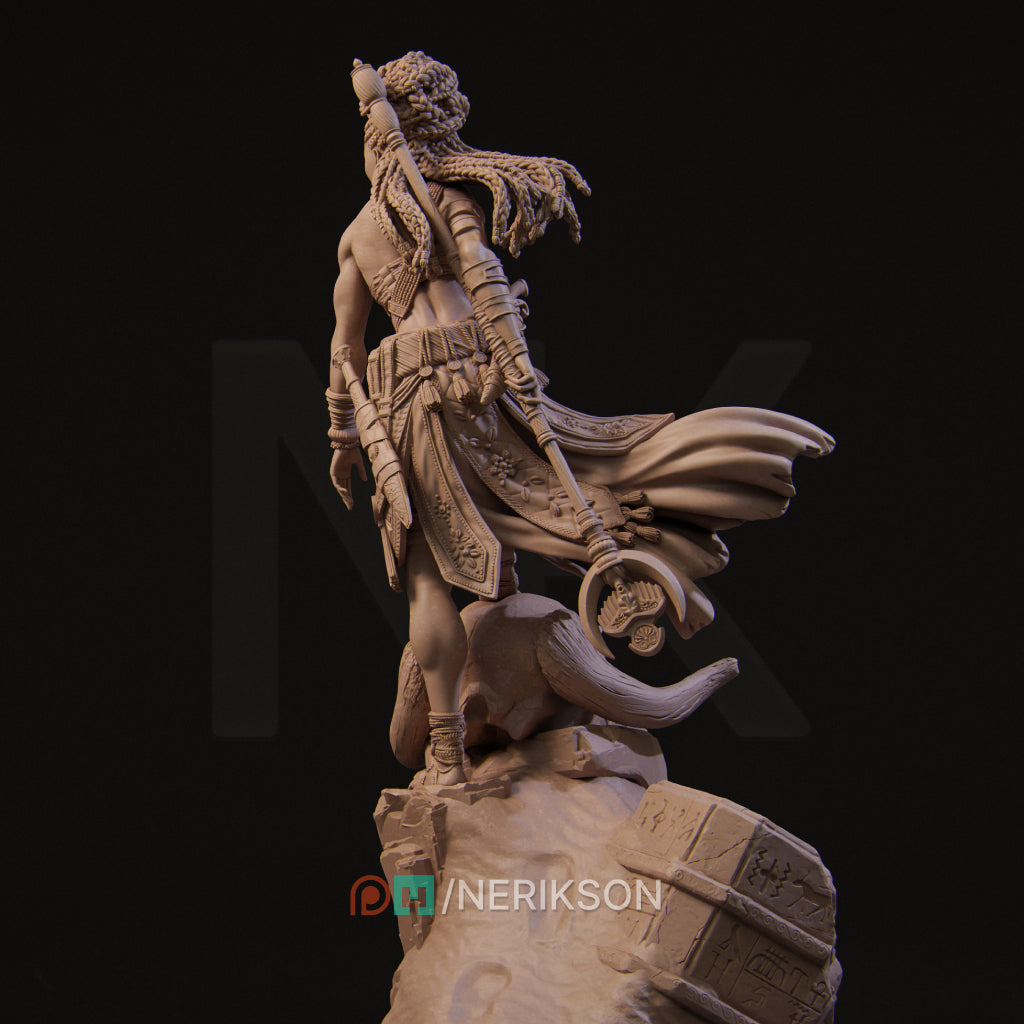 Elzebe the Warrior Queen | 32mm–140mm | 3D Printed Figure | Art Piece | Nerikson | Nerdy Creations