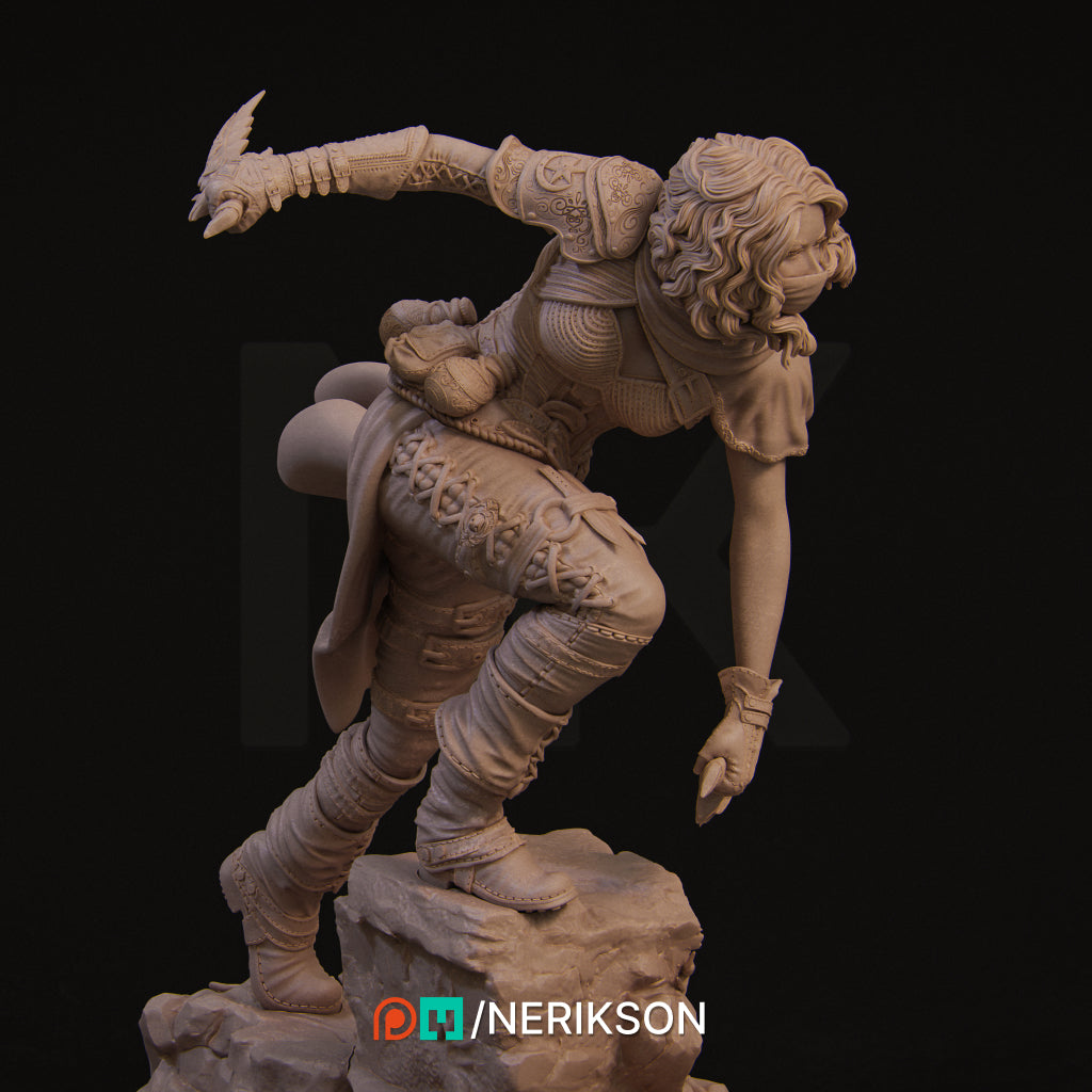 Enika the Assassin | 140mm | 3D Printed Bust | Art Piece | Nerikson | Nerdy Creations
