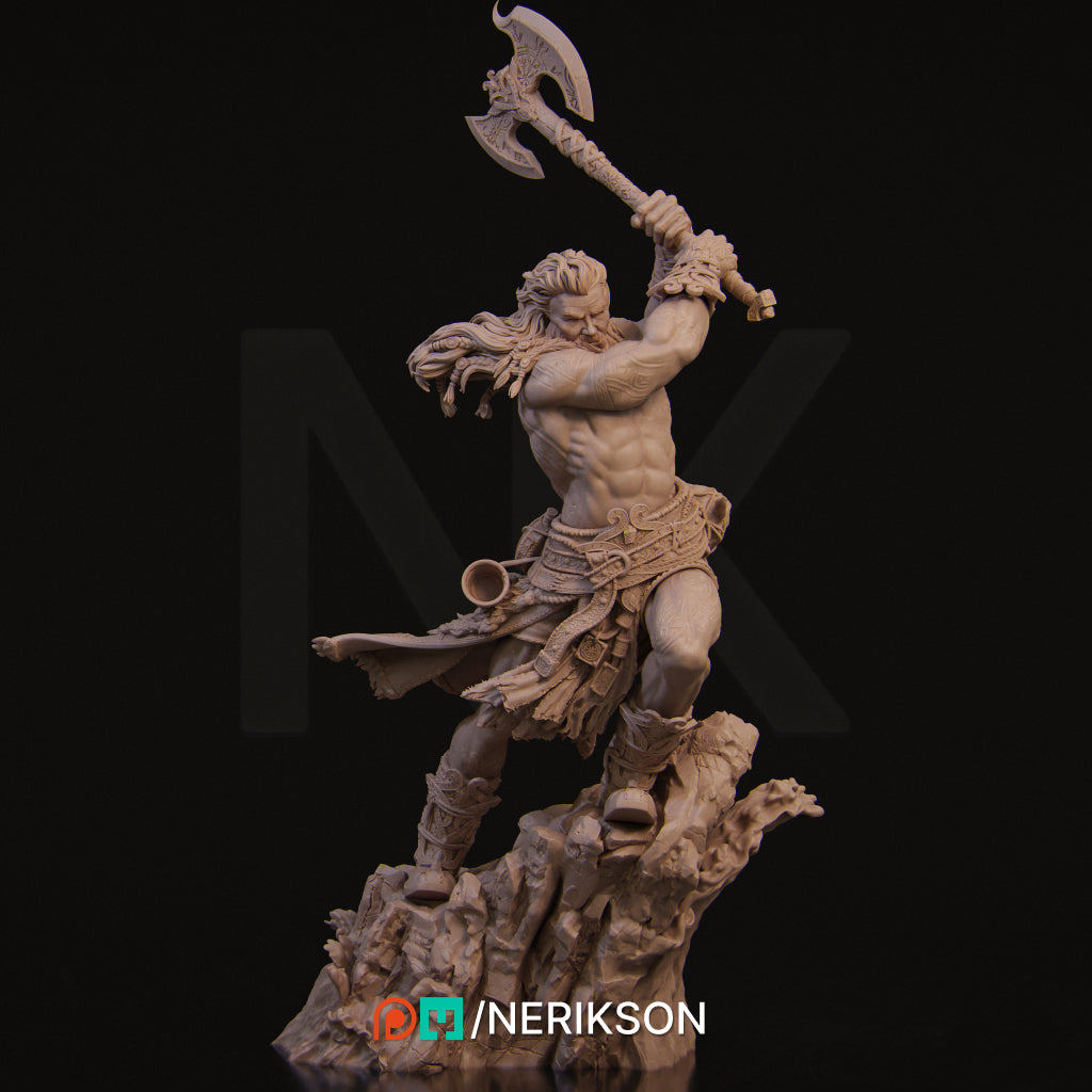 Ivar the Runic Warrior | 32mm–140mm | 3D Printed Figure | Art Piece | Nerikson | Nerdy Creations