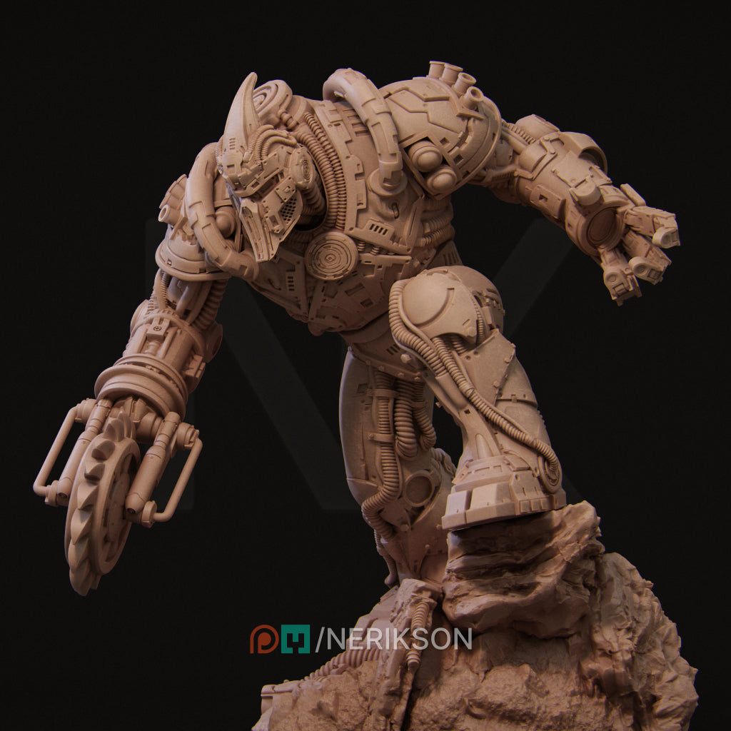 Little Robot Girl | 32mm & 75mm | 3D Printed Figure | Art Piece | Nerikson | Nerdy Creations
