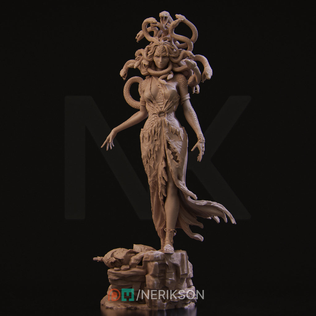 Medusa | 32mm–140mm | 3D Printed Figure | Art Piece | Nerikson | Nerdy Creations
