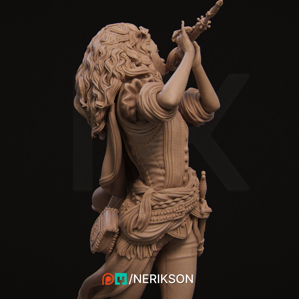 Inithia the Bard | 32mm–140mm | 3D Printed Figure | Art Piece | Nerikson | Nerdy Creations