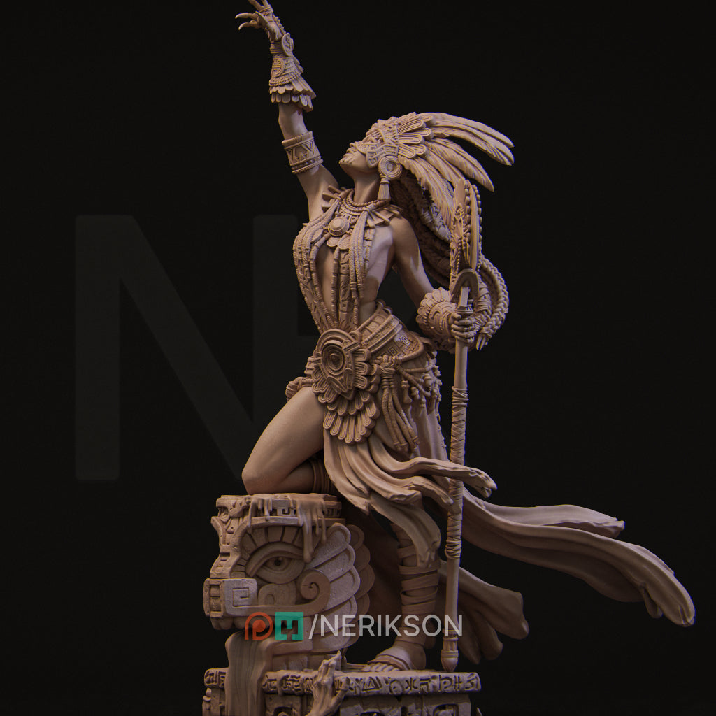 Necalin the Priestess of Death | 32mm–140mm | 3D Printed Figure | Art Piece | Nerikson | Nerdy Creations