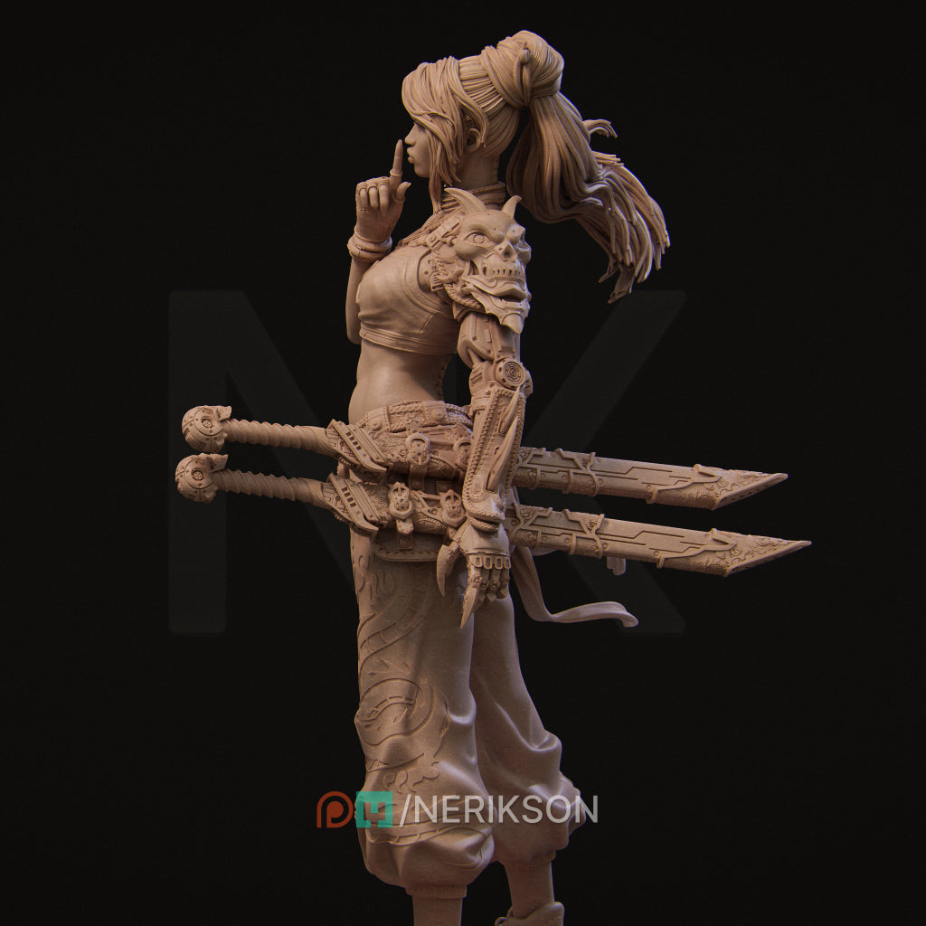 Neo-Nixxi | 32mm–140mm | 3D Printed Figure | Art Piece | Nerikson | Nerdy Creations