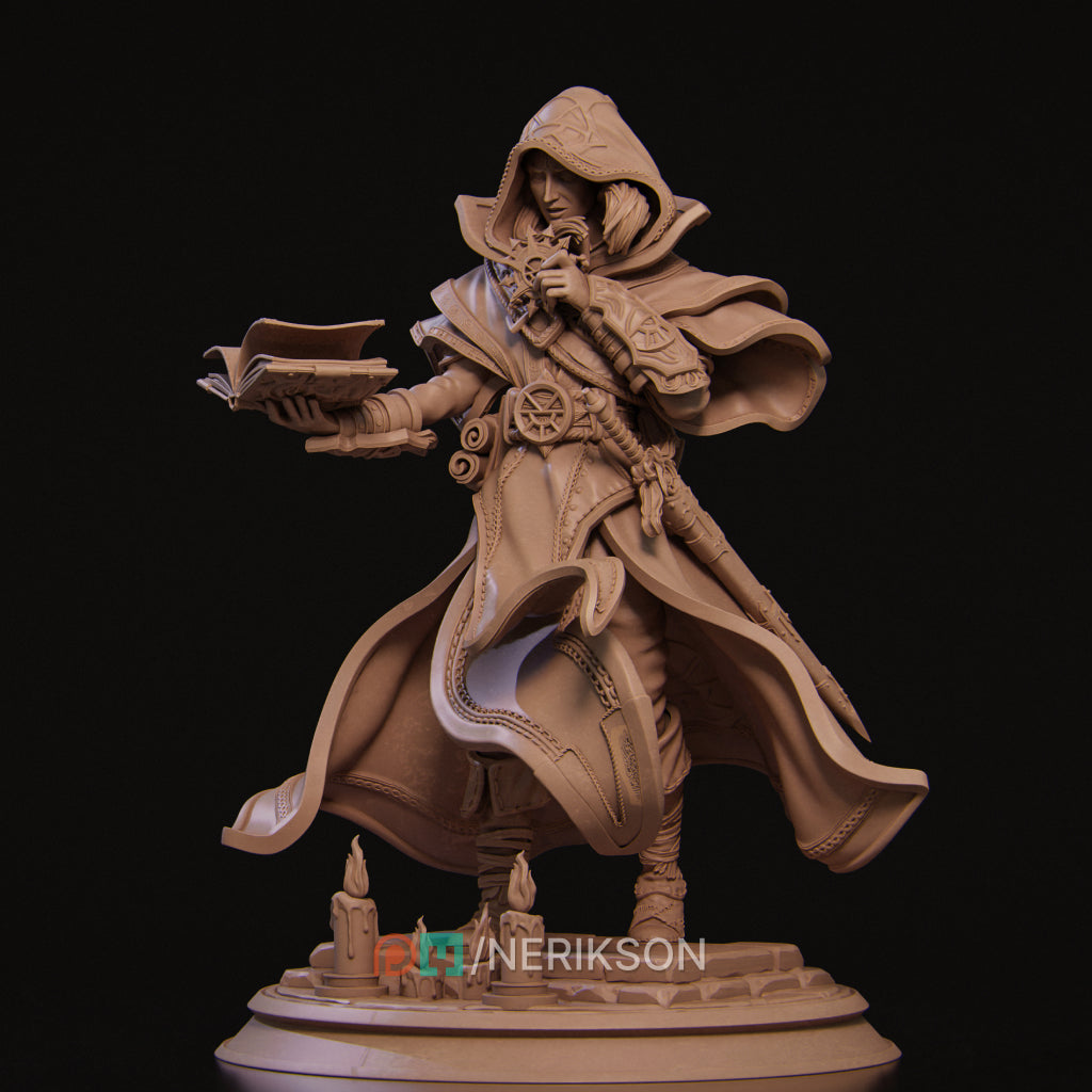 Thalion, the Elven Priest | 32mm–140mm | 3D Printed Figure | Art Piece | Nerikson | Nerdy Creations