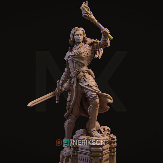 BookNook: Undead Knight | 32mm & 75mm | 3D Printed Figure | Art Piece | Nerikson | Nerdy Creations