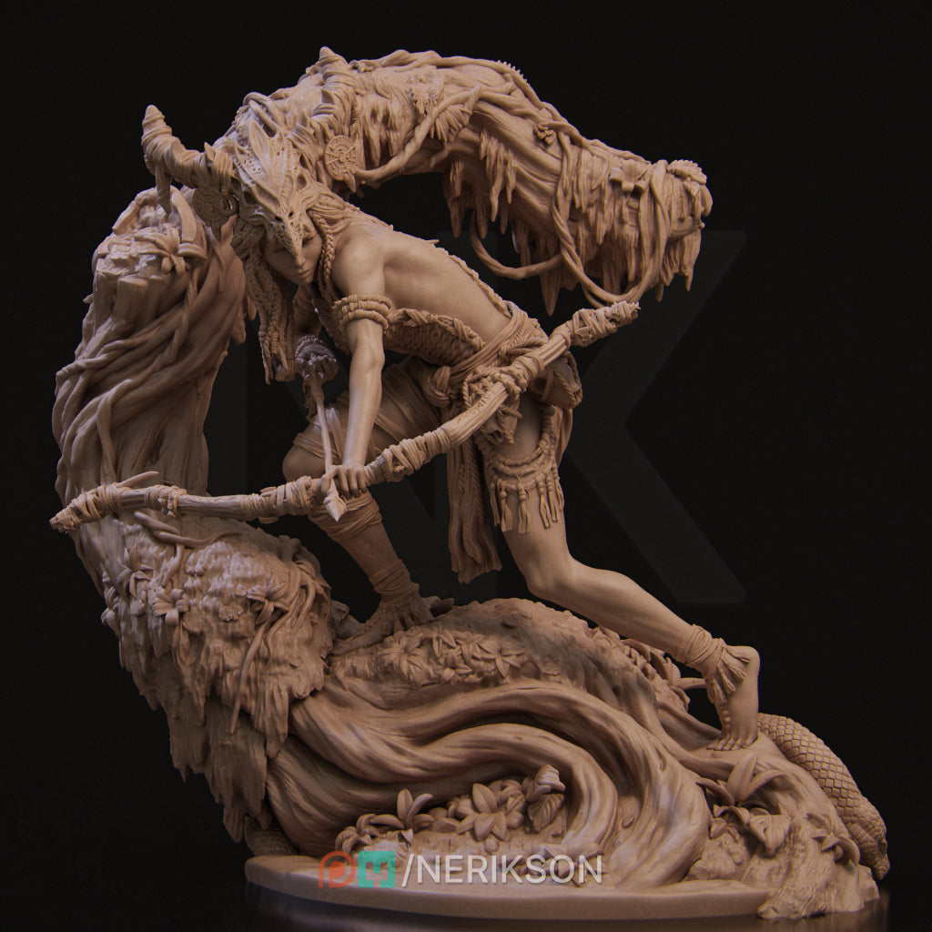 Meabh the Wild Ranger | 32mm–140mm | 3D Printed Figure | Art Piece | Nerikson | Nerdy Creations