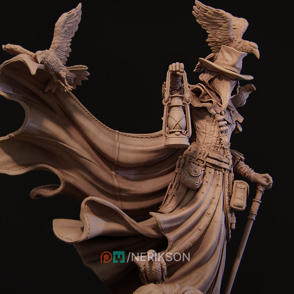 Agnes, the Plague Doctor | 32mm–140mm | 3D Printed Figure | Art Piece | Nerikson | Nerdy Creations