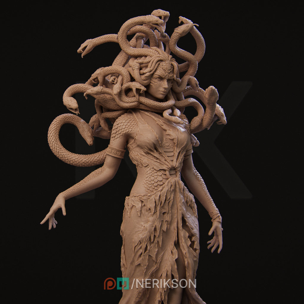 Medusa | 32mm–140mm | 3D Printed Figure | Art Piece | Nerikson | Nerdy Creations