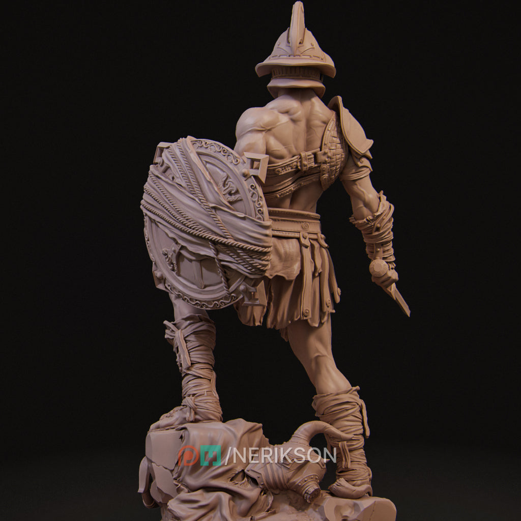 Gladiator Swordsman | 32mm–140mm | 3D Printed Figure | Art Piece | Nerikson | Nerdy Creations