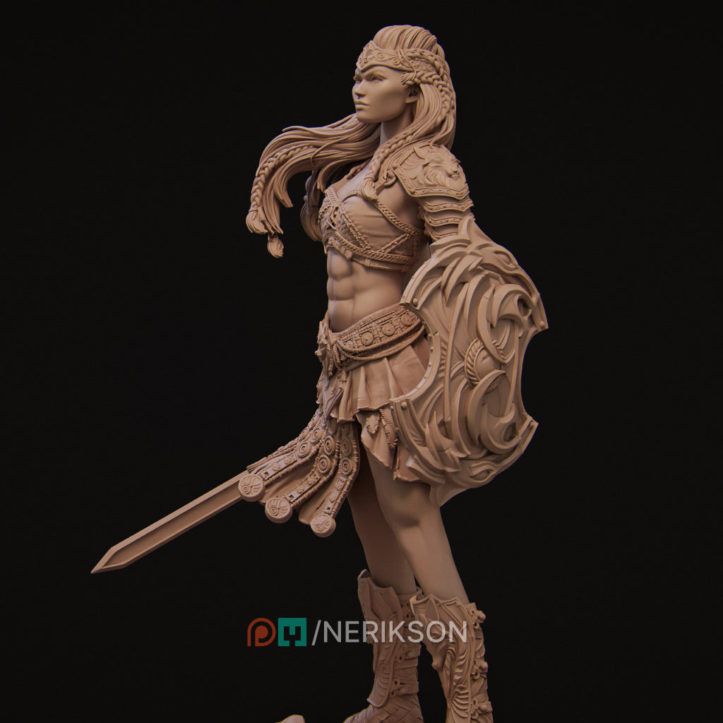 Reika the Gladiator | 32mm–140mm | 3D Printed Figure | Art Piece | Nerikson | Nerdy Creations