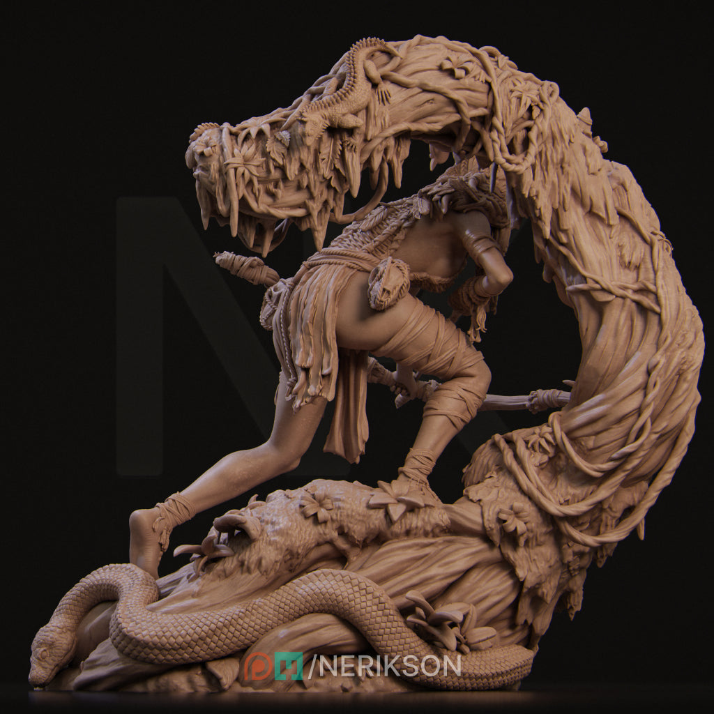 Meabh the Wild Ranger | 32mm–140mm | 3D Printed Figure | Art Piece | Nerikson | Nerdy Creations