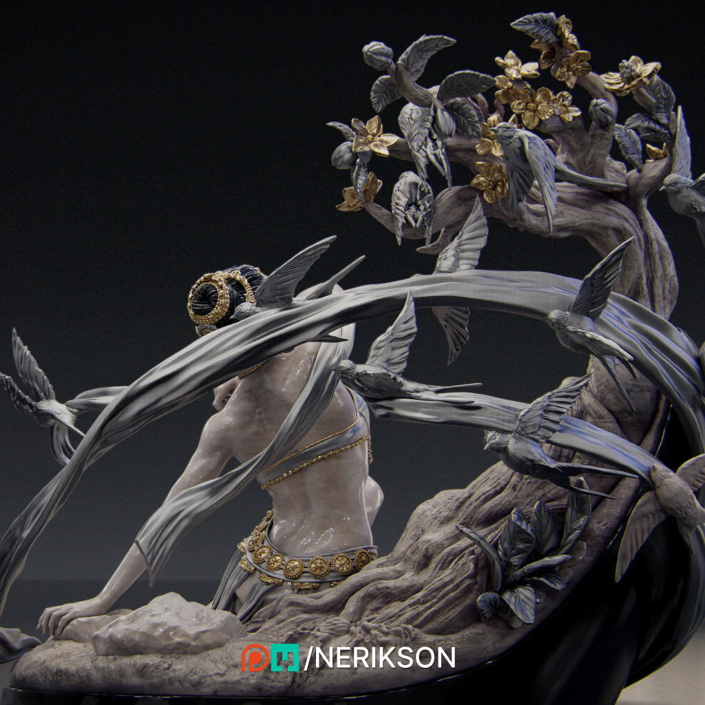 Four Seasons: Spring | 32mm & 140mm | 3D Printed Figure | Art Piece | Nerikson | Nerdy Creations