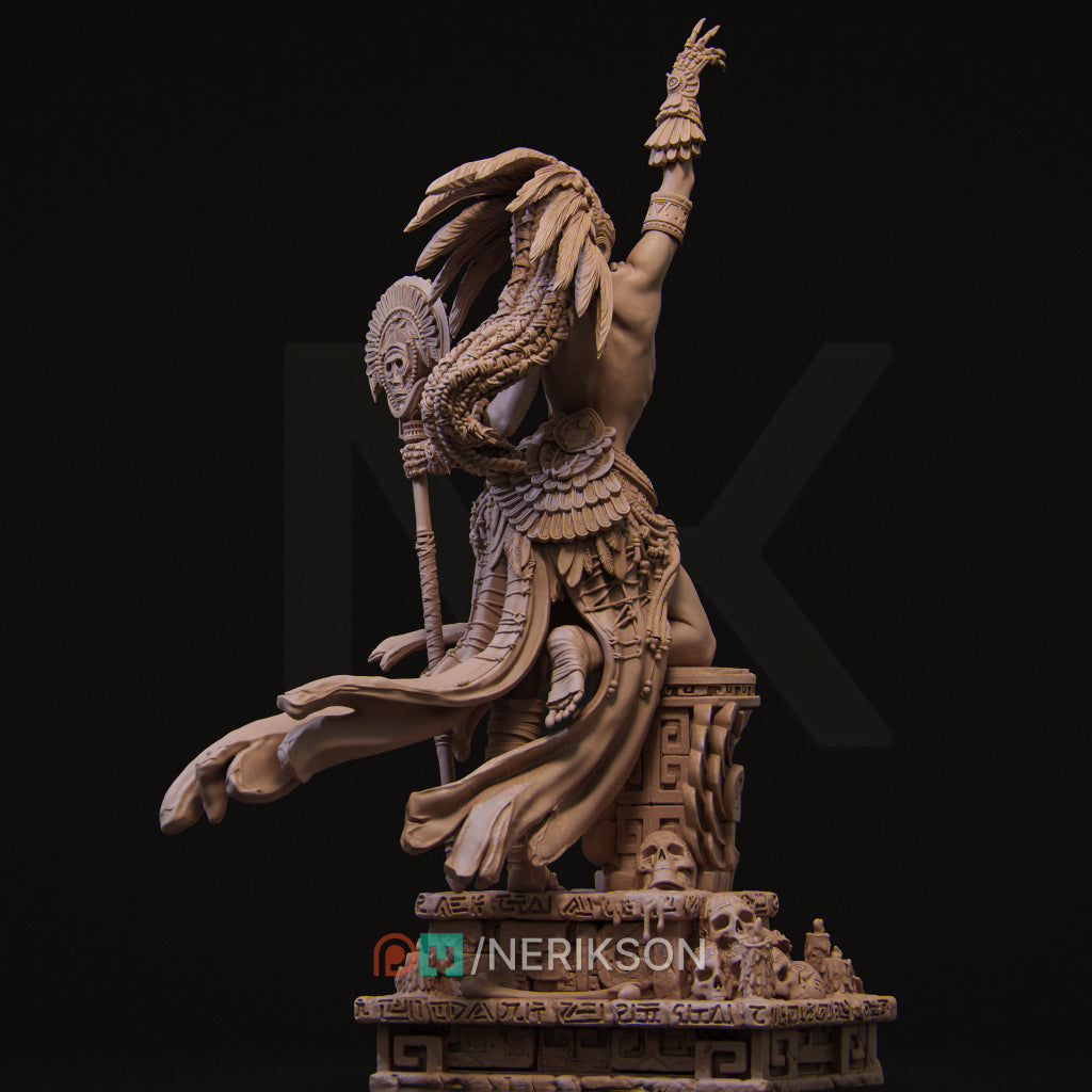 Necalin the Priestess of Death | 32mm–140mm | 3D Printed Figure | Art Piece | Nerikson | Nerdy Creations