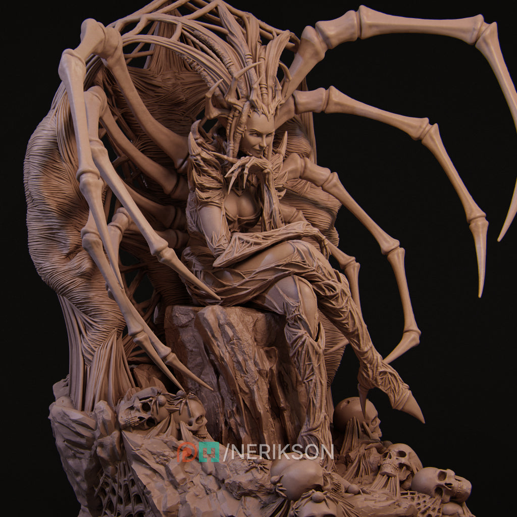 Nevha, the Spider Queen | 32mm–140mm | 3D Printed Figure | Art Piece | Nerikson | Nerdy Creations