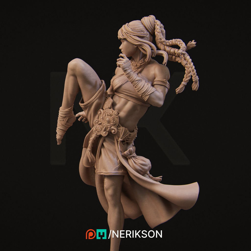 Jingwei the Monk | 32mm–140mm | 3D Printed Figure | Art Piece | Nerikson | Nerdy Creations