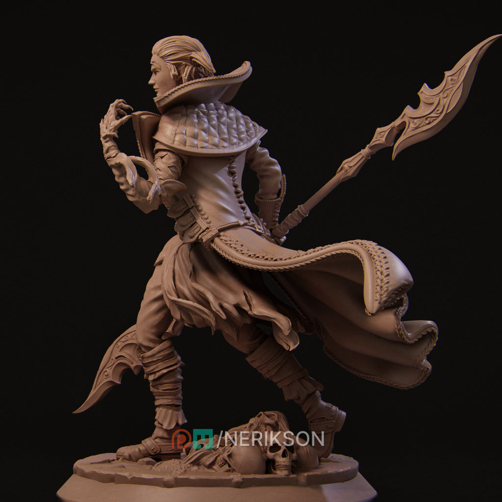 Vaelin, the Vampire Elf Warlock | 32mm–140mm | 3D Printed Figure | Art Piece | Nerikson | Nerdy Creations
