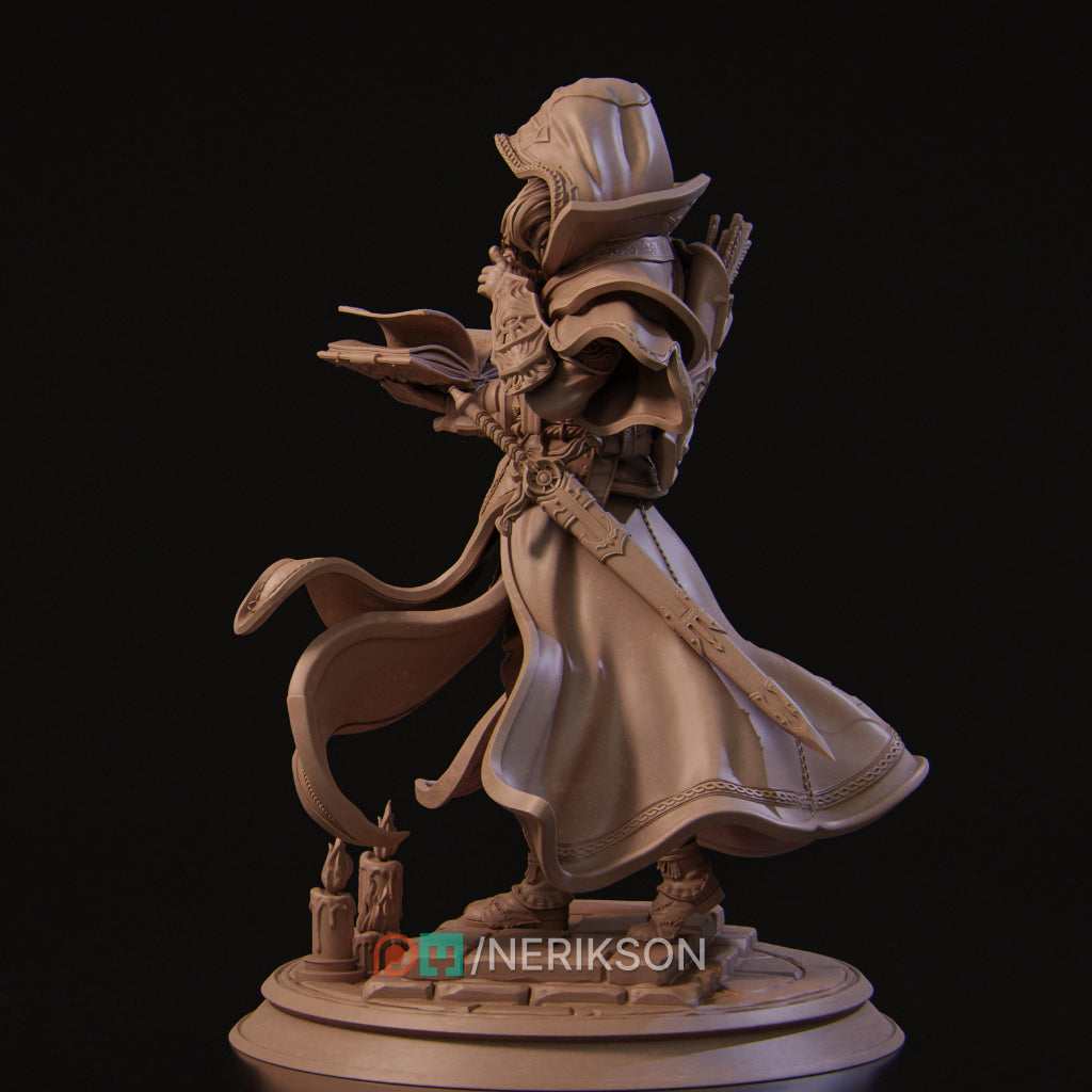 Thalion, the Elven Priest | 32mm–140mm | 3D Printed Figure | Art Piece | Nerikson | Nerdy Creations