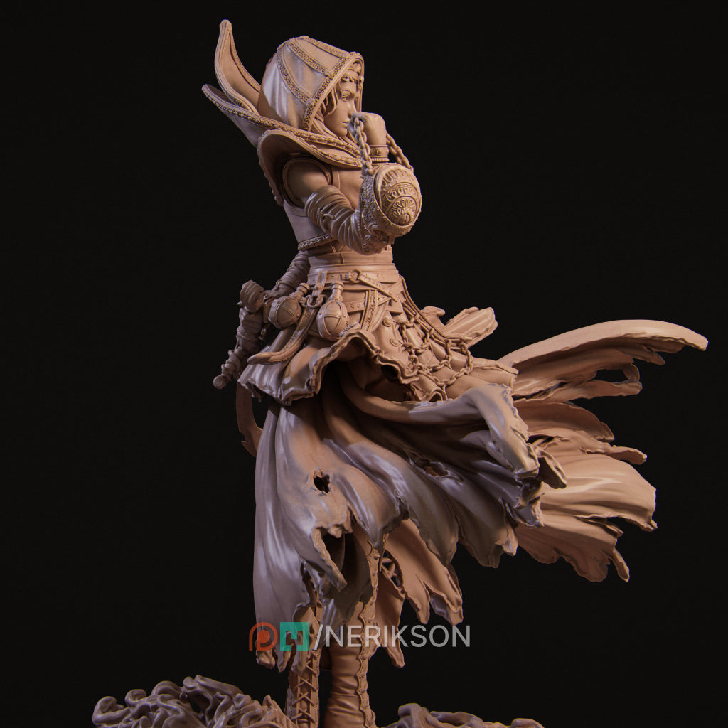 Camelia the Dark Summoner | 32mm–140mm | 3D Printed Figure | Art Piece | Nerikson | Nerdy Creations