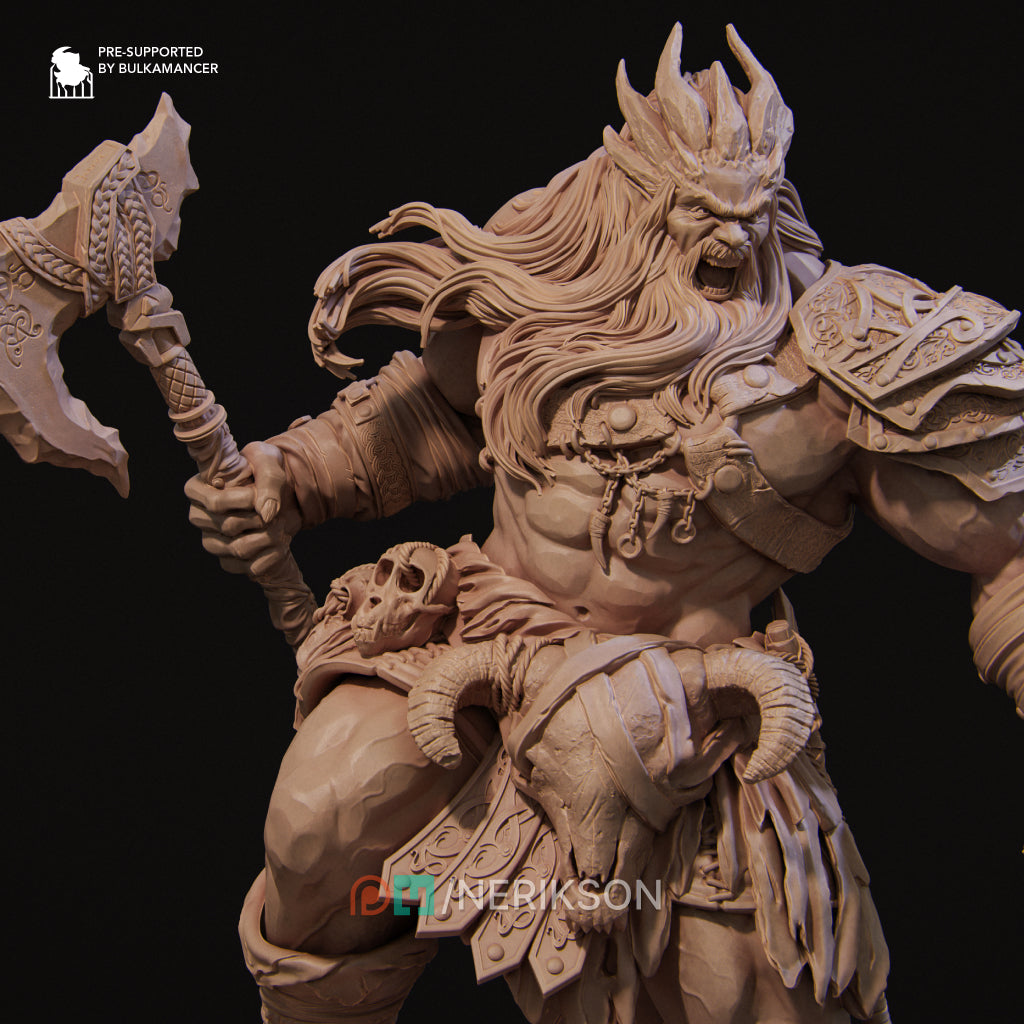 Korlgar, the Stone Giant | 32mm–140mm | 3D Printed Figure | Art Piece | Nerikson | Nerdy Creations