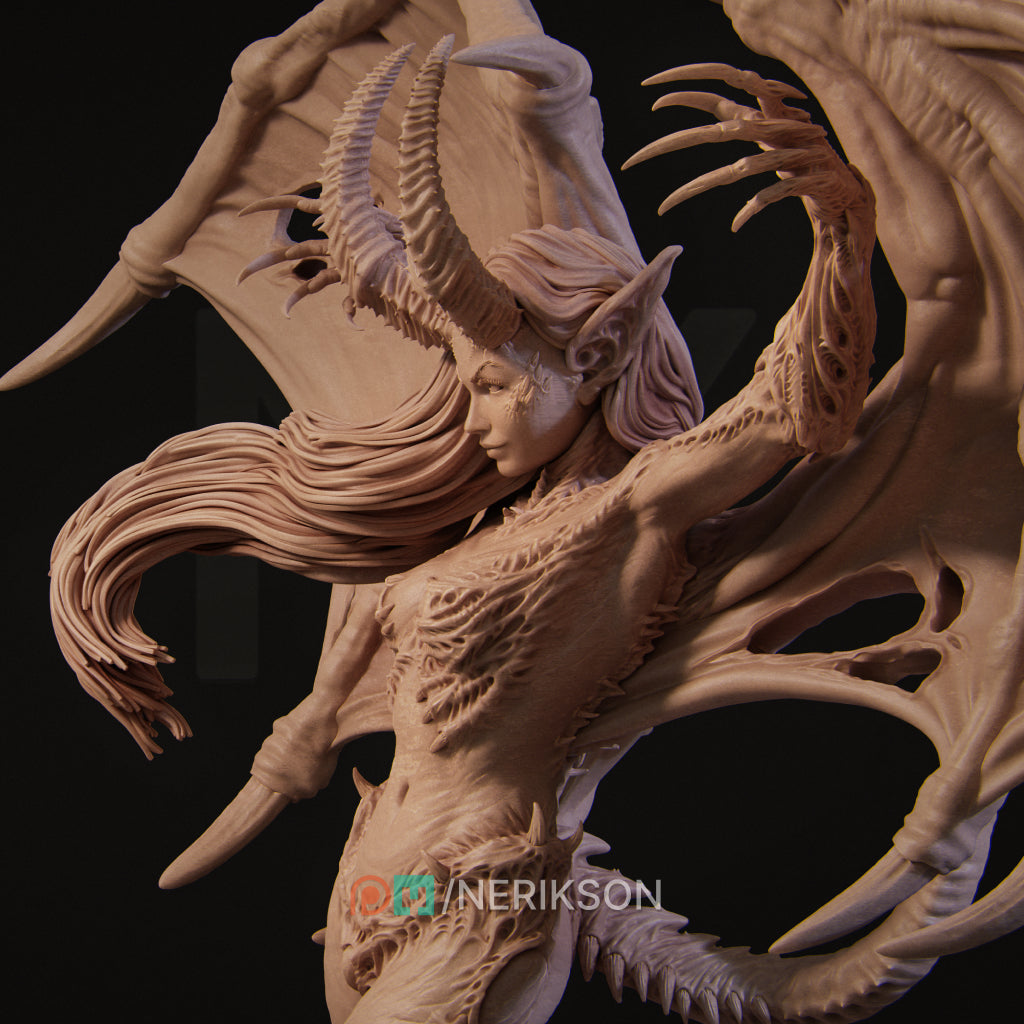 Rylana — The Succubus | 32mm–140mm | 3D Printed Figure | Art Piece | Nerikson | Nerdy Creations