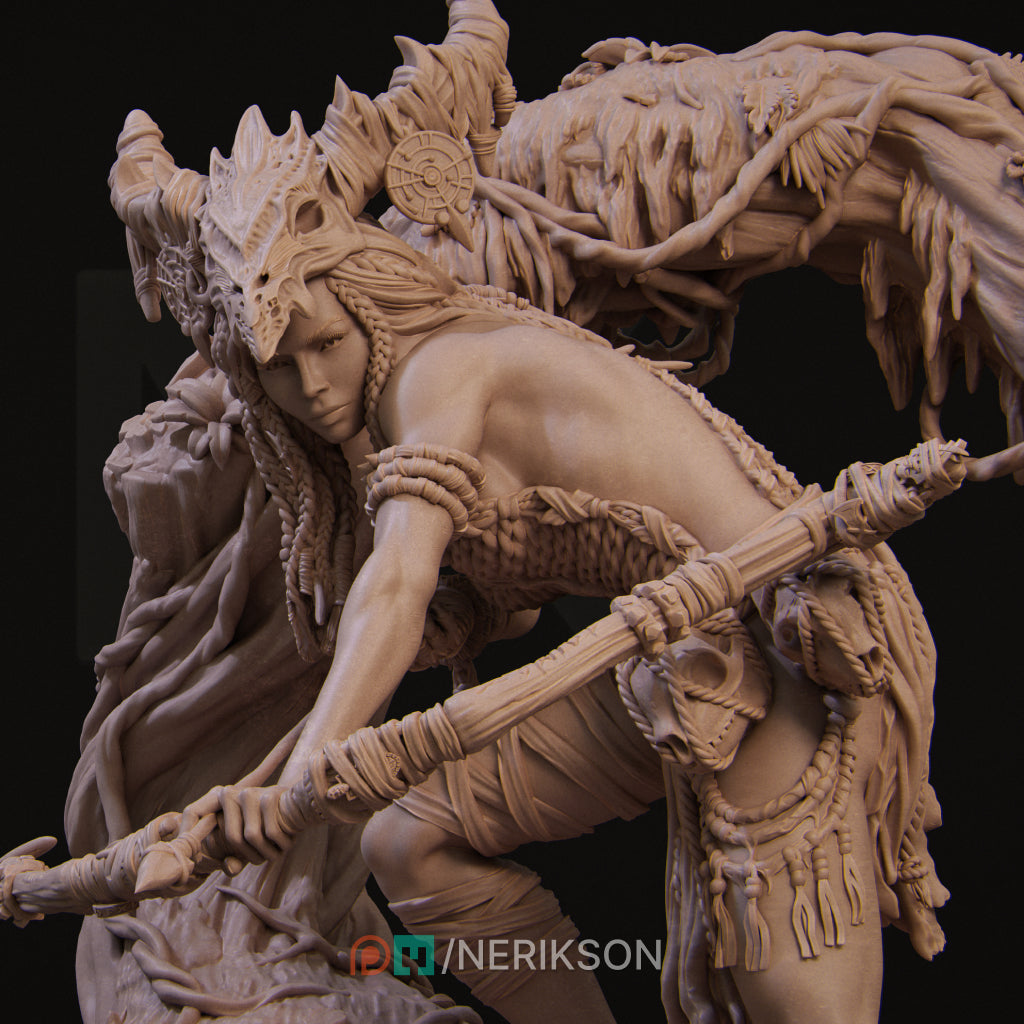 Meabh the Wild Ranger | 32mm–140mm | 3D Printed Figure | Art Piece | Nerikson | Nerdy Creations