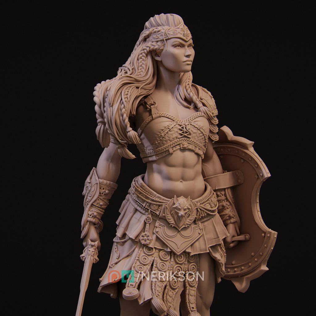 Reika the Gladiator | 32mm–140mm | 3D Printed Figure | Art Piece | Nerikson | Nerdy Creations