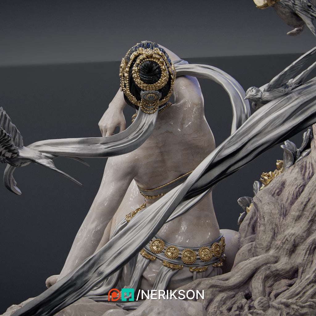 Four Seasons: Spring | 32mm & 140mm | 3D Printed Figure | Art Piece | Nerikson | Nerdy Creations