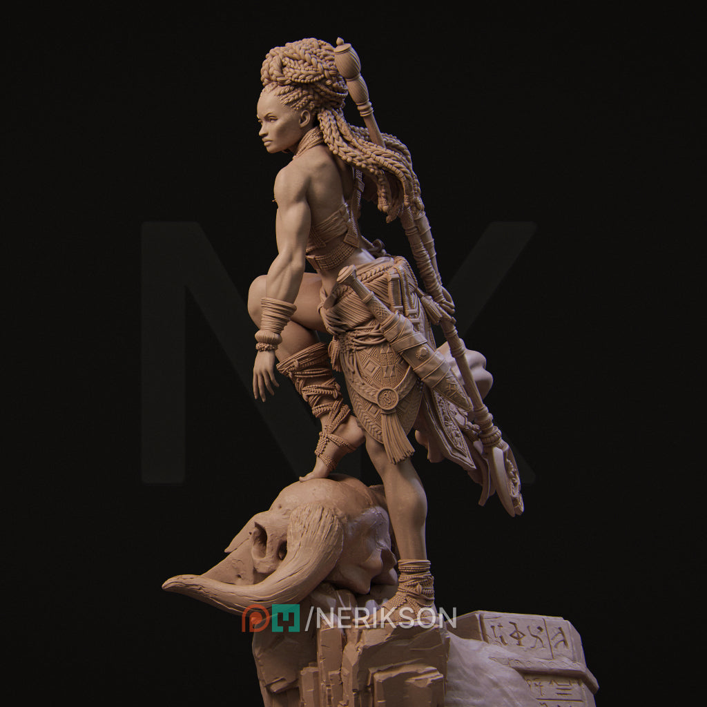 Elzebe the Warrior Queen | 32mm–140mm | 3D Printed Figure | Art Piece | Nerikson | Nerdy Creations