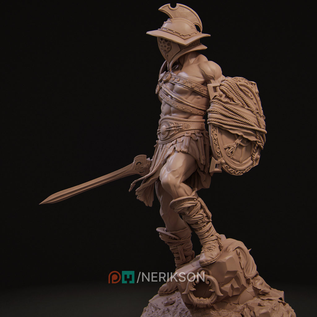 Gladiator Swordsman | 32mm–140mm | 3D Printed Figure | Art Piece | Nerikson | Nerdy Creations