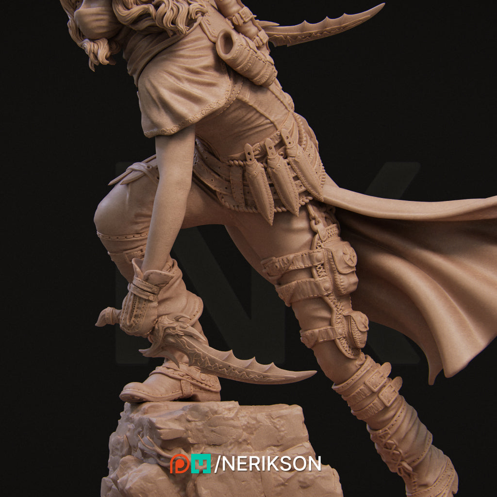 Enika the Assassin | 140mm | 3D Printed Bust | Art Piece | Nerikson | Nerdy Creations