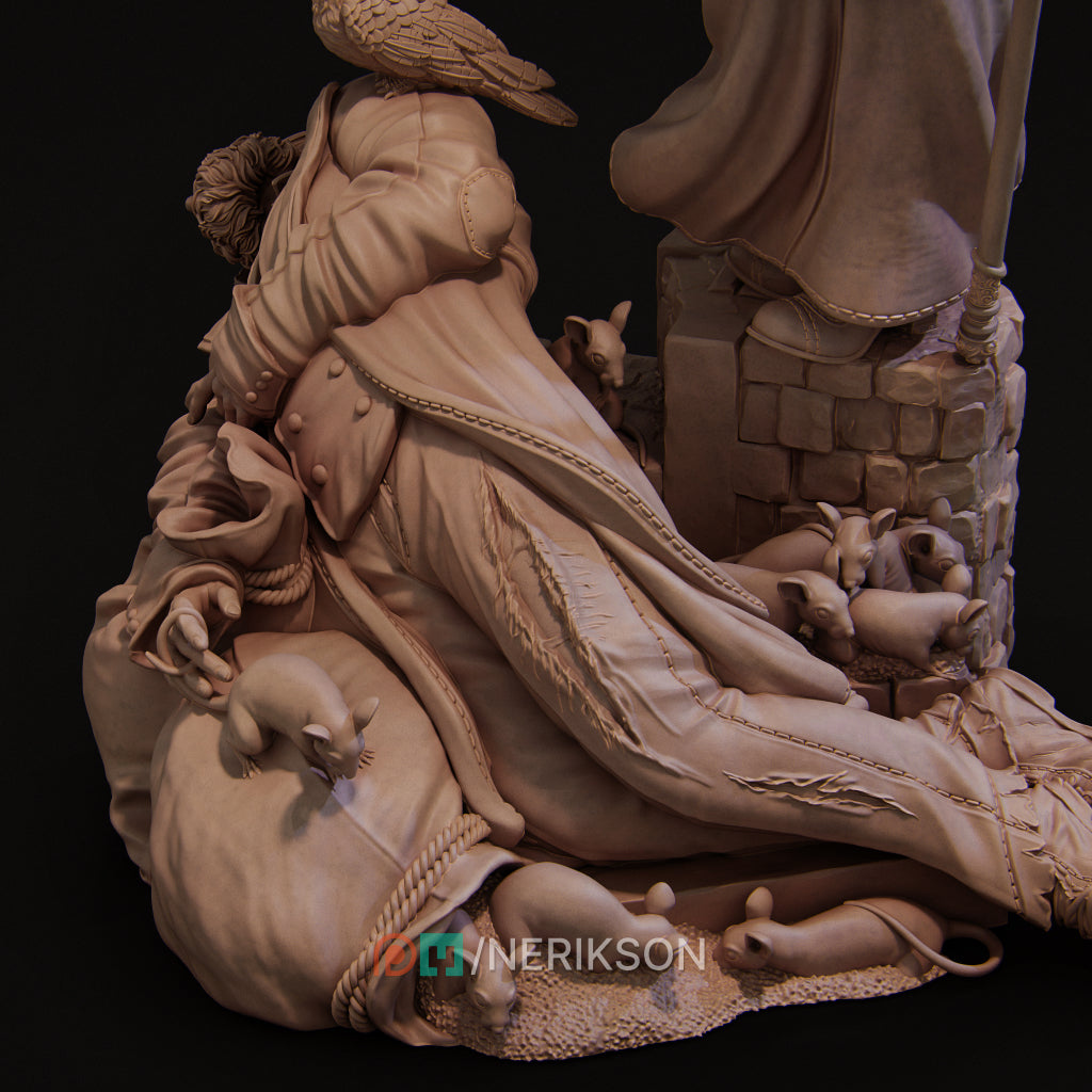Agnes, the Plague Doctor | 32mm–140mm | 3D Printed Figure | Art Piece | Nerikson | Nerdy Creations