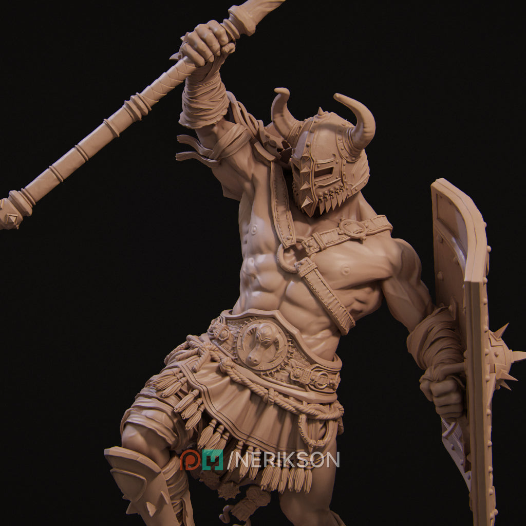 Gladiator Brute | 32mm–140mm | 3D Printed Figure | Art Piece | Nerikson | Nerdy Creations