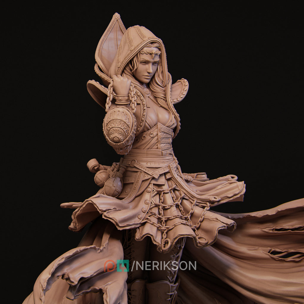Camelia the Dark Summoner | 32mm–140mm | 3D Printed Figure | Art Piece | Nerikson | Nerdy Creations
