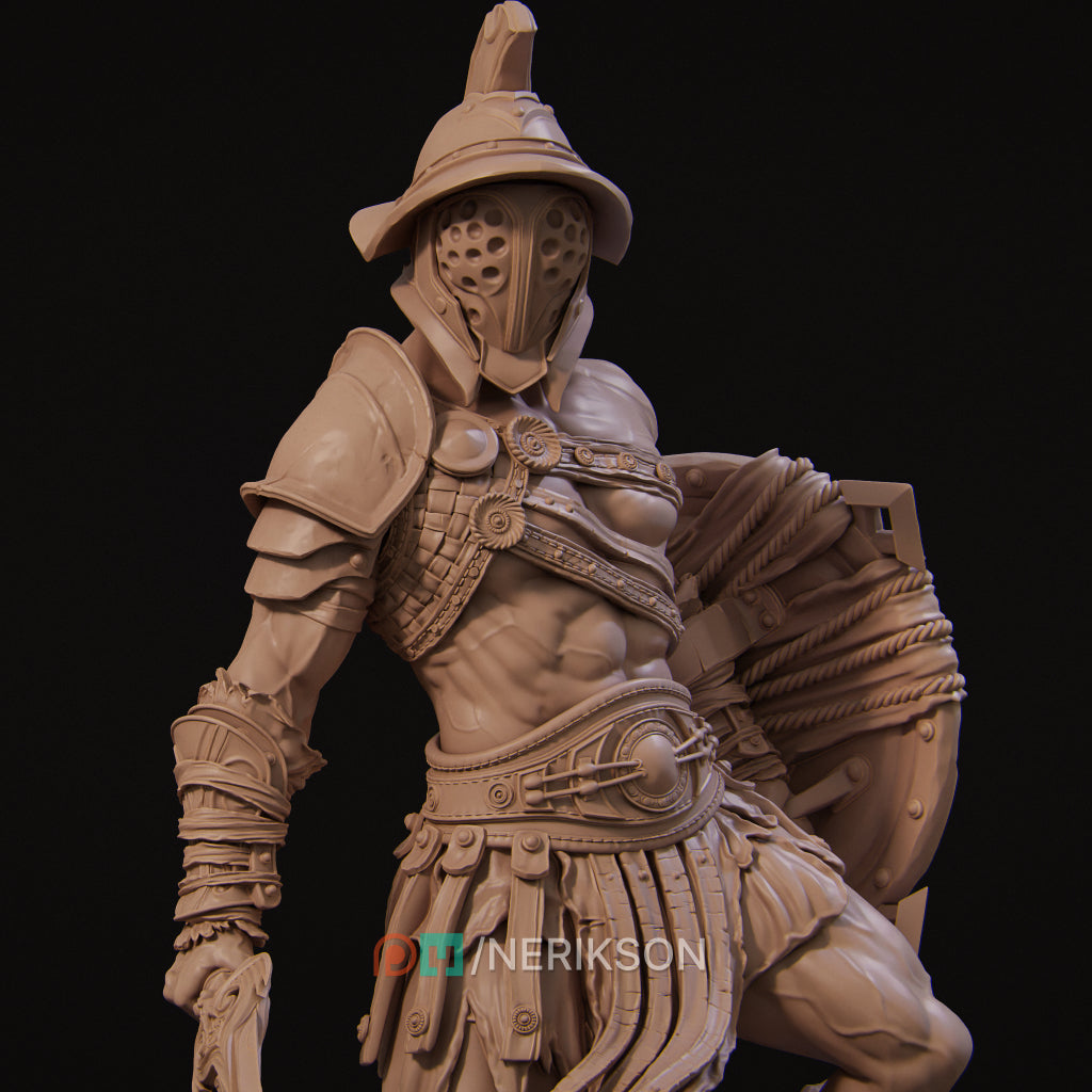 Gladiator Swordsman | 32mm–140mm | 3D Printed Figure | Art Piece | Nerikson | Nerdy Creations