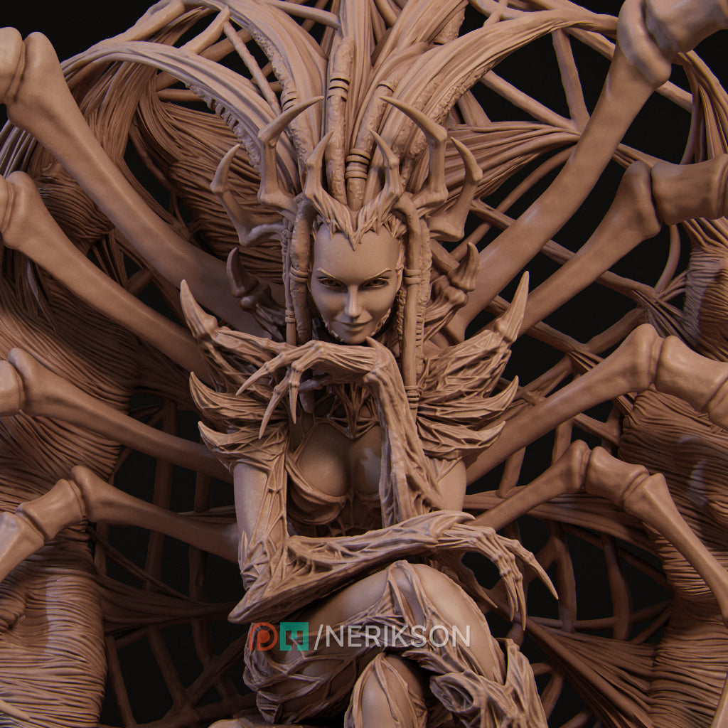 Nevha, the Spider Queen | 32mm–140mm | 3D Printed Figure | Art Piece | Nerikson | Nerdy Creations