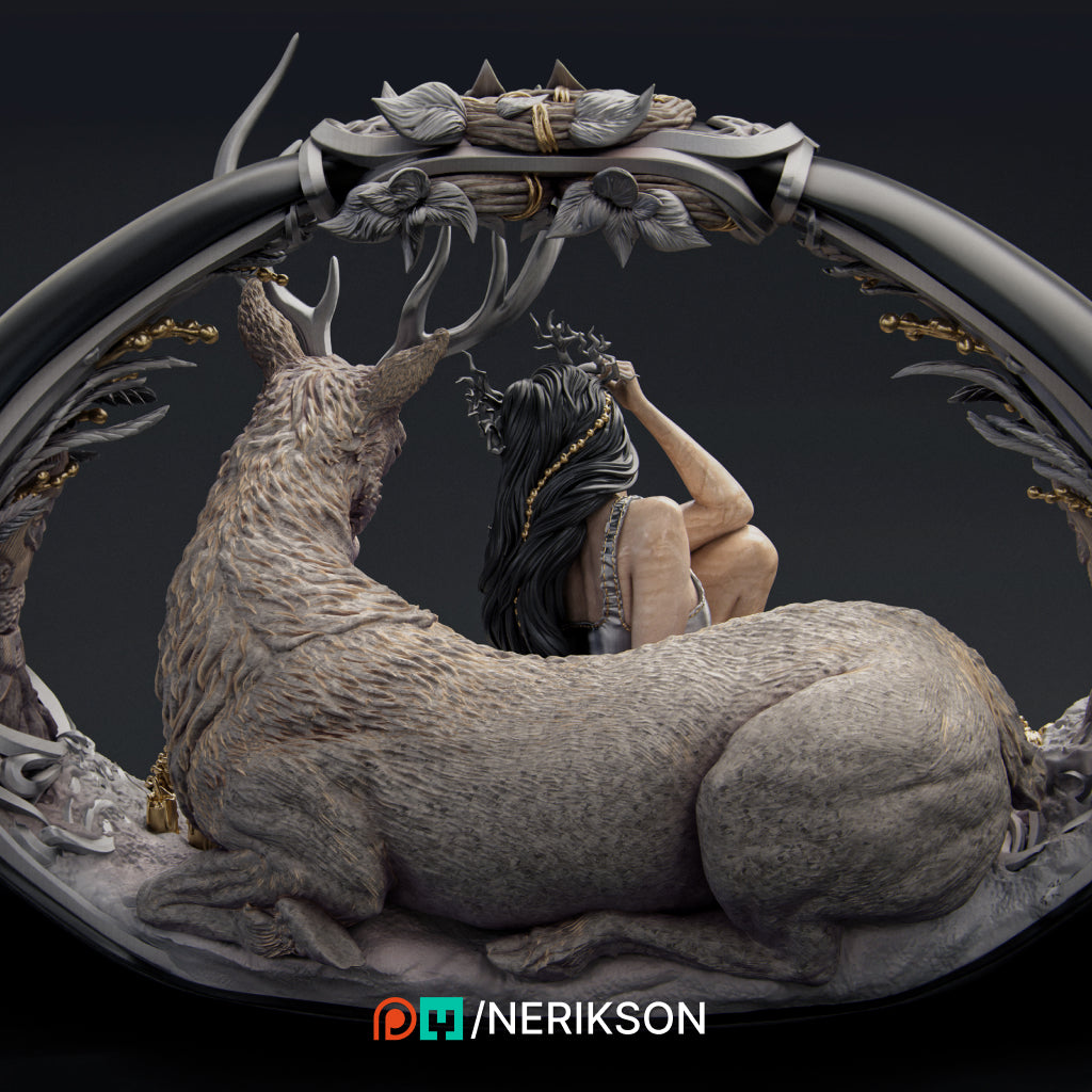 Four Seasons: Winter | 32mm & 140mm | 3D Printed Figure | Art Piece | Nerikson | Nerdy Creations