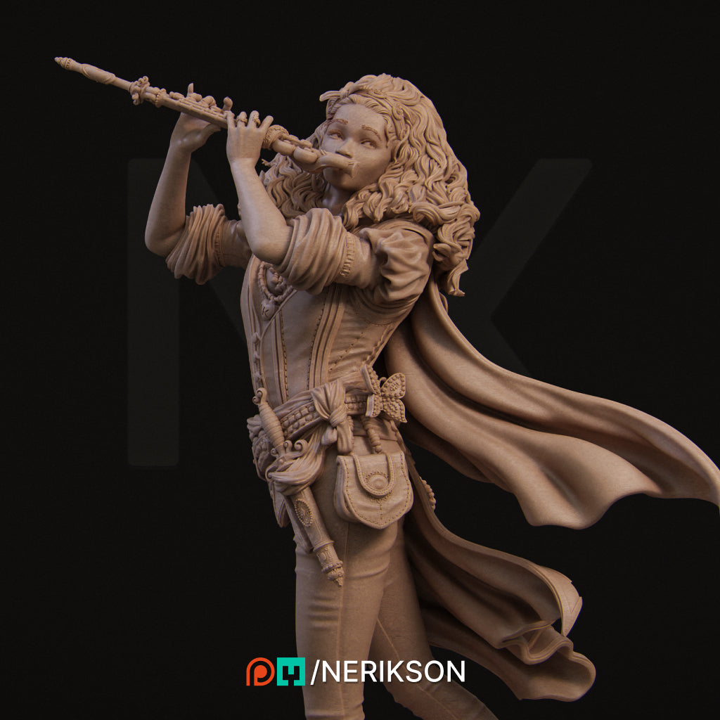 Inithia the Bard | 32mm–140mm | 3D Printed Figure | Art Piece | Nerikson | Nerdy Creations