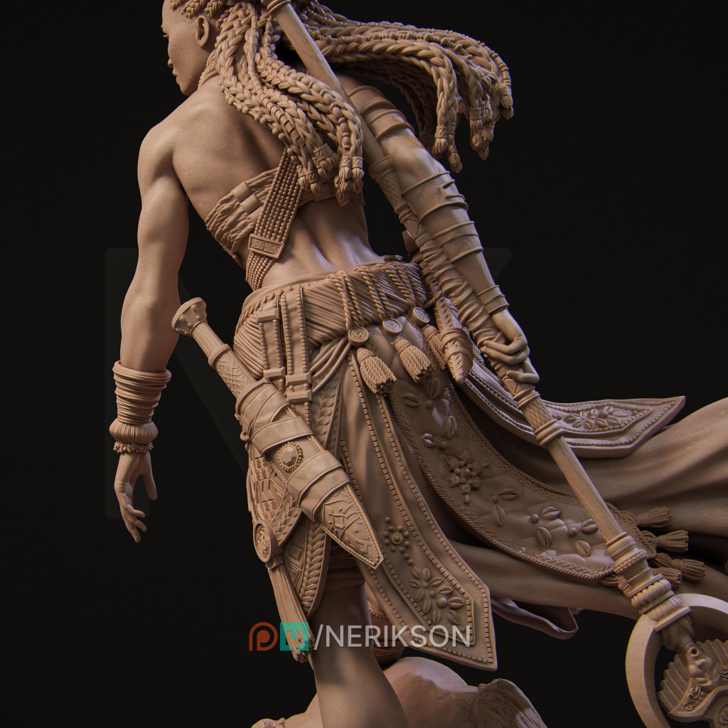 Elzebe the Warrior Queen | 32mm–140mm | 3D Printed Figure | Art Piece | Nerikson | Nerdy Creations
