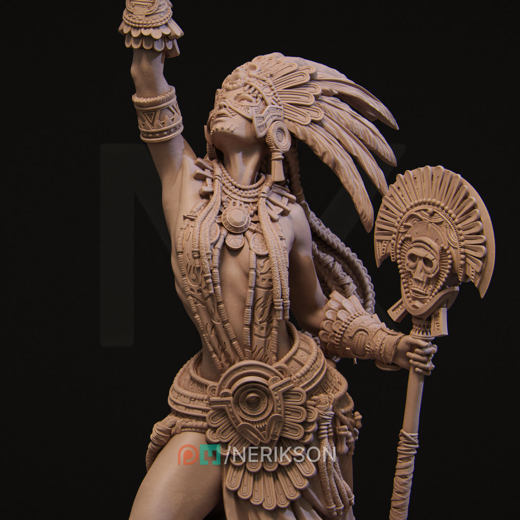 Necalin the Priestess of Death | 32mm–140mm | 3D Printed Figure | Art Piece | Nerikson | Nerdy Creations
