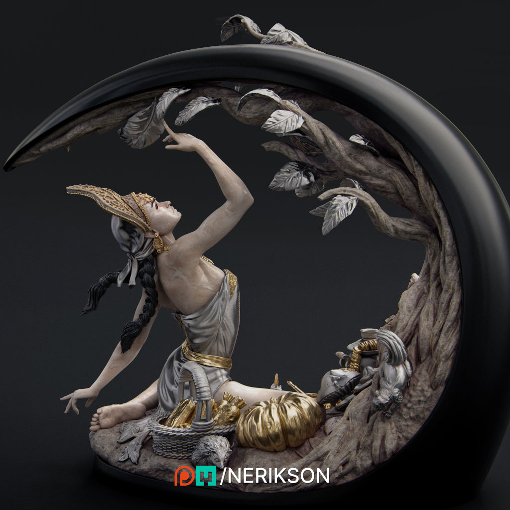 Four Seasons: Autumn | 32mm & 140mm | 3D Printed Figure | Art Piece | Nerikson | Nerdy Creations