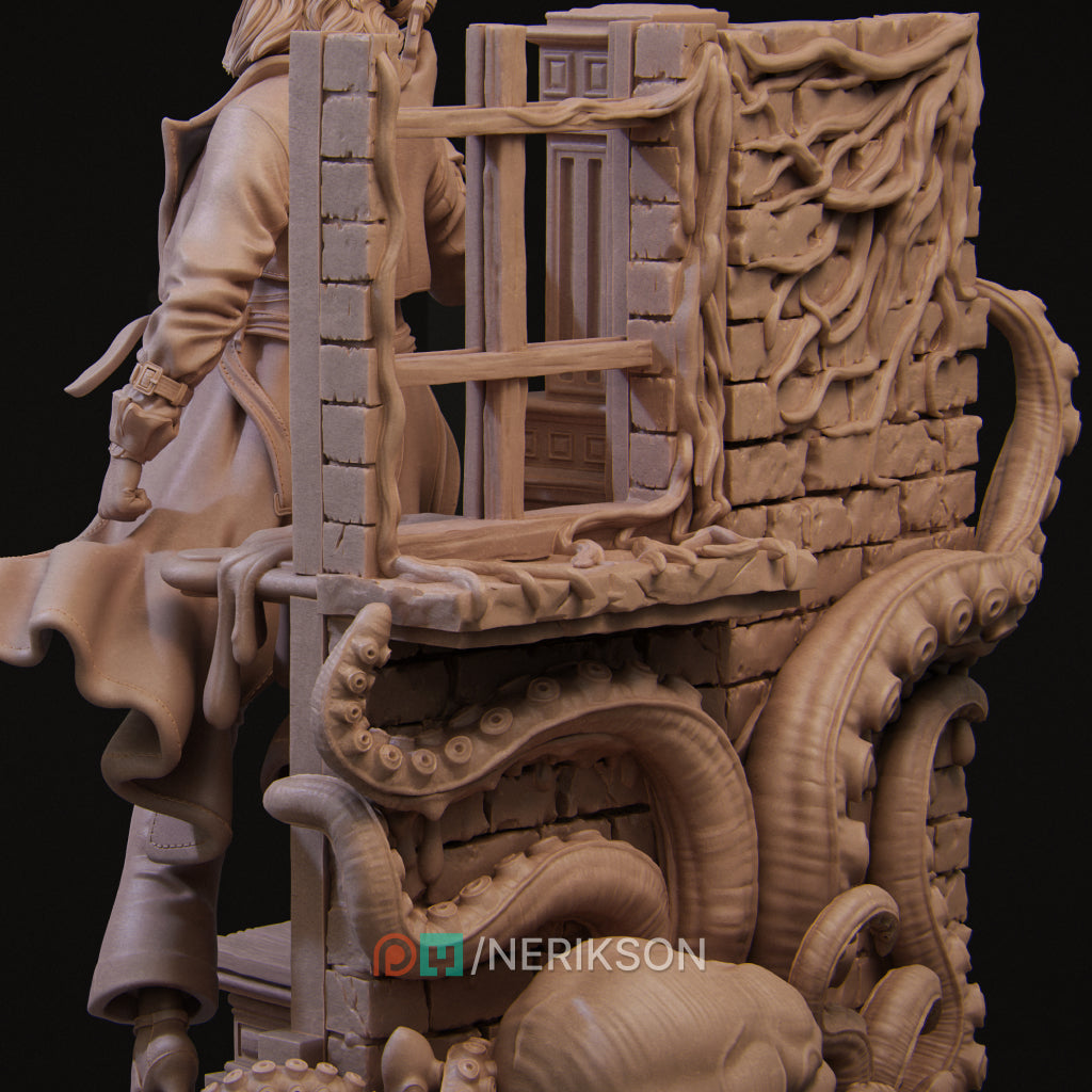 Laura the Occult Detective | 32mm–140mm | 3D Printed Diorama Set | Art Piece | Nerikson | Nerdy Creations