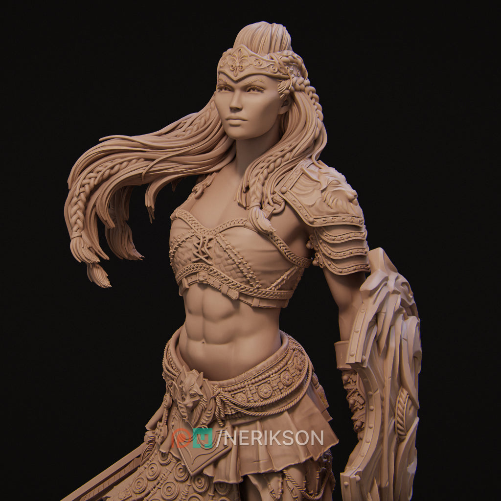 Reika the Gladiator | 32mm–140mm | 3D Printed Figure | Art Piece | Nerikson | Nerdy Creations