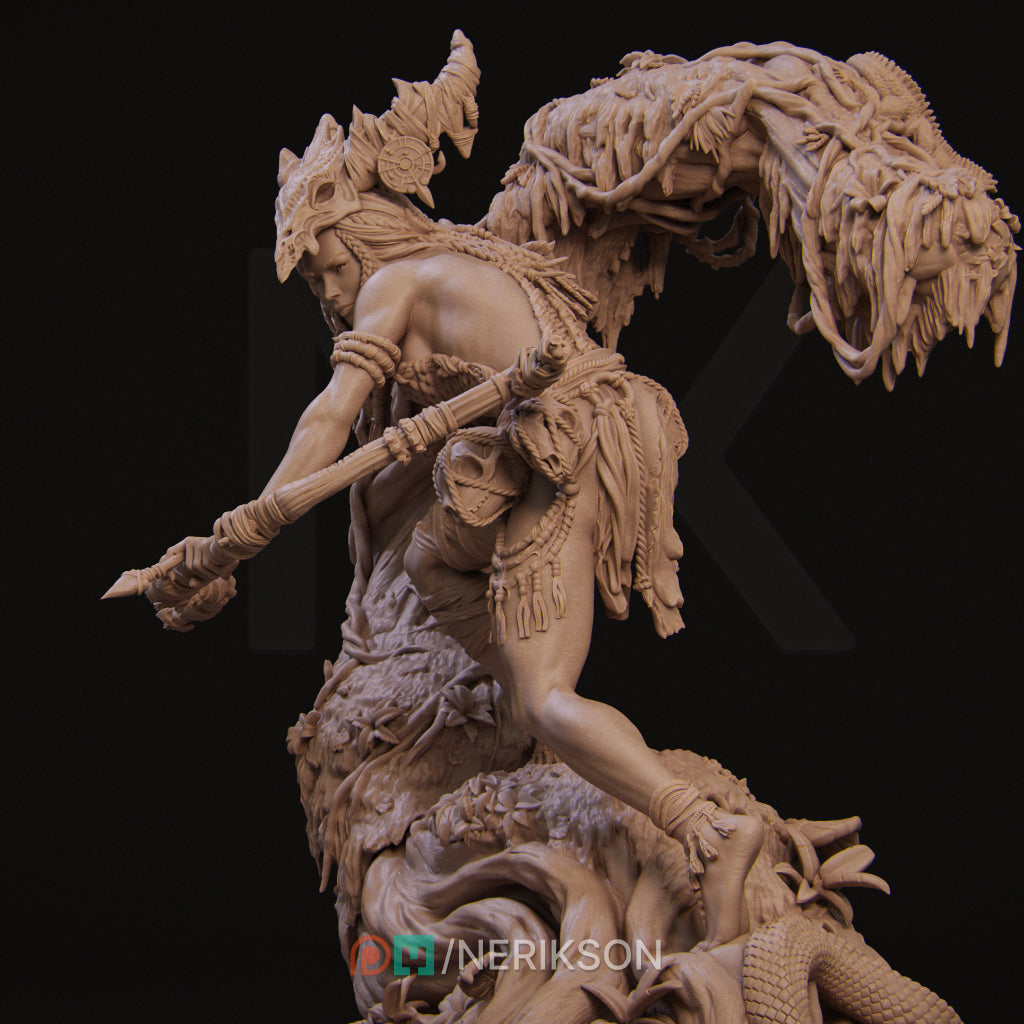 Meabh the Wild Ranger | 32mm–140mm | 3D Printed Figure | Art Piece | Nerikson | Nerdy Creations