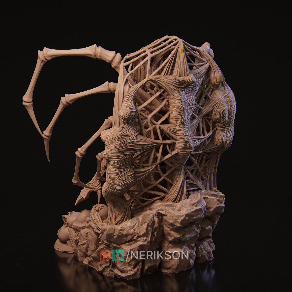 Nevha, the Spider Queen | 75mm & 140mm | 3D Printed Bust | Art Piece | Nerikson | Nerdy Creations