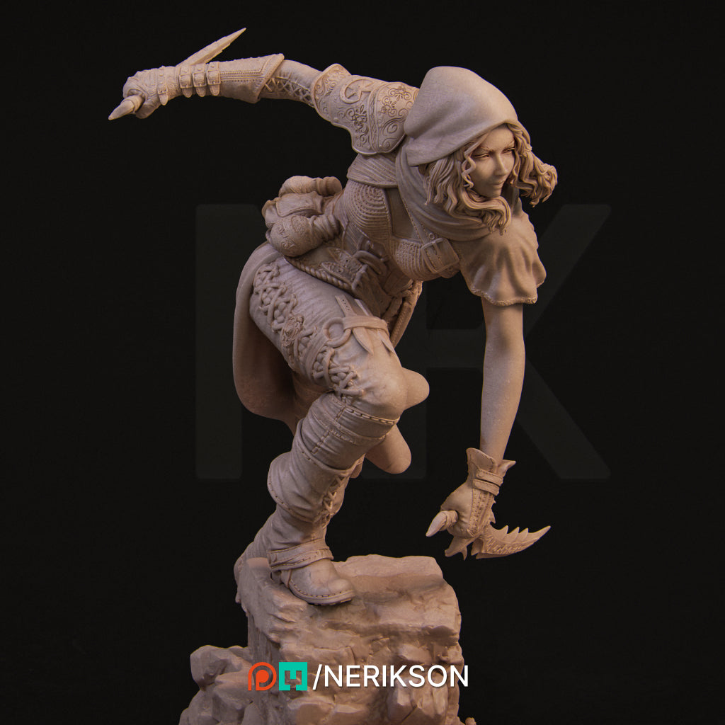 Enika the Assassin | 32mm–140mm | 3D Printed Figure | Art Piece | Nerikson | Nerdy Creations