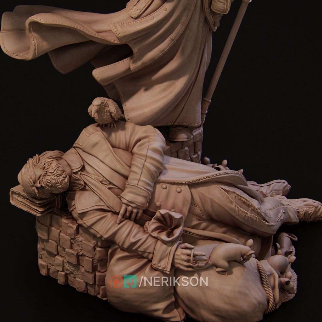 Agnes, the Plague Doctor | 32mm–140mm | 3D Printed Figure | Art Piece | Nerikson | Nerdy Creations