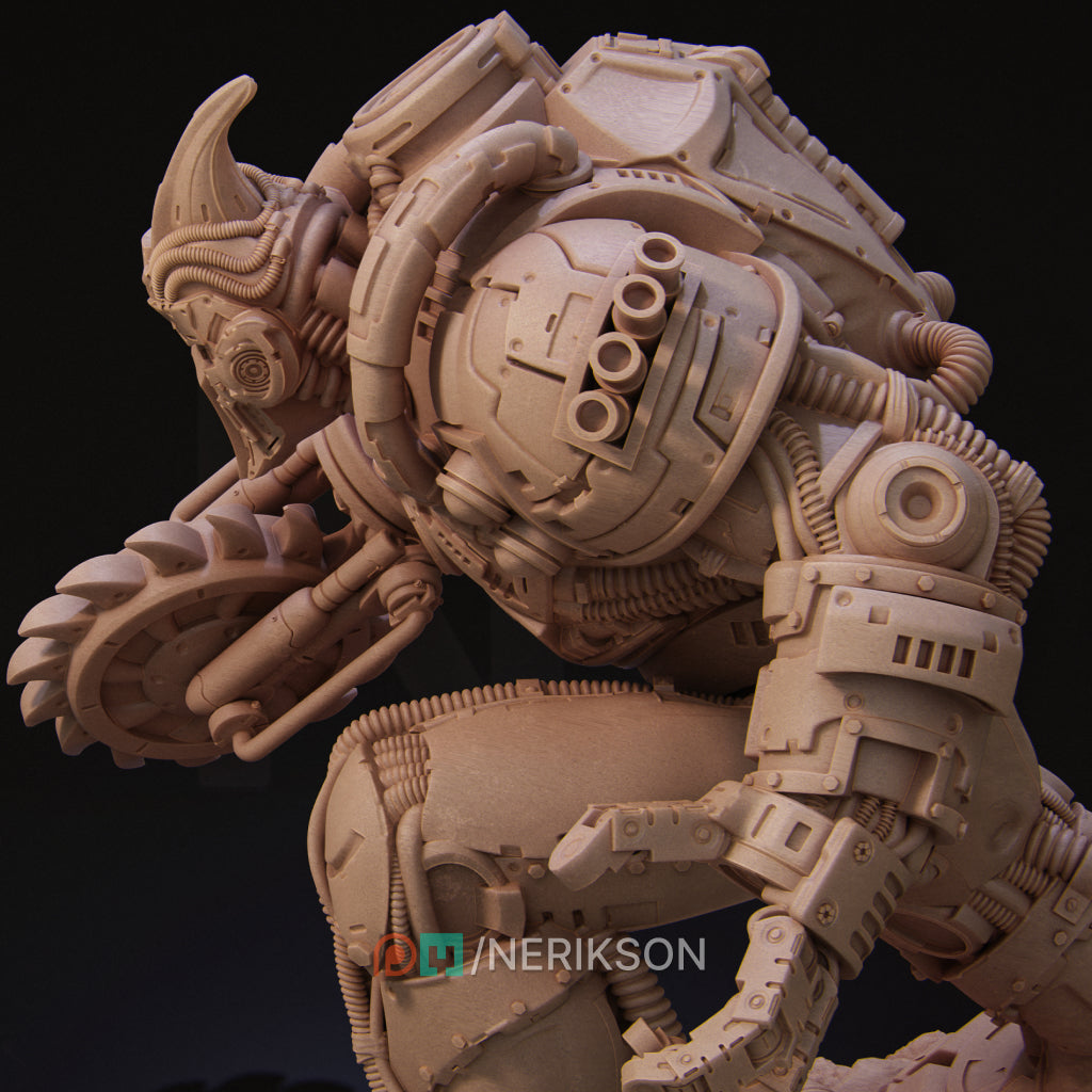 Little Robot Girl | 32mm & 75mm | 3D Printed Figure | Art Piece | Nerikson | Nerdy Creations