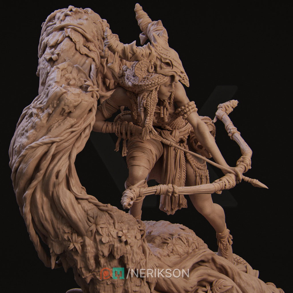 Meabh the Wild Ranger | 32mm–140mm | 3D Printed Figure | Art Piece | Nerikson | Nerdy Creations