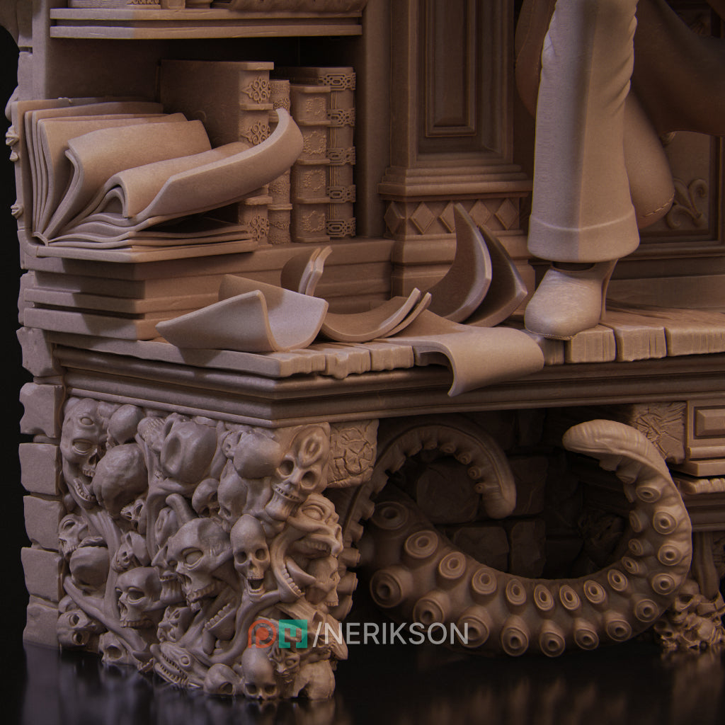 Laura the Occult Detective | 32mm–140mm | 3D Printed Diorama Set | Art Piece | Nerikson | Nerdy Creations